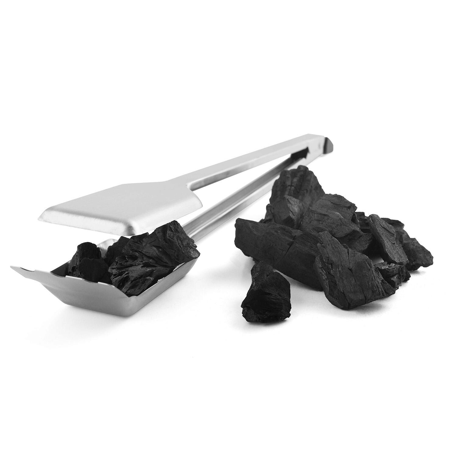 GrillPro Charcoal Tongs/ Rake - 39463 - Tongs w/ Charcoal - White Background thumbnail