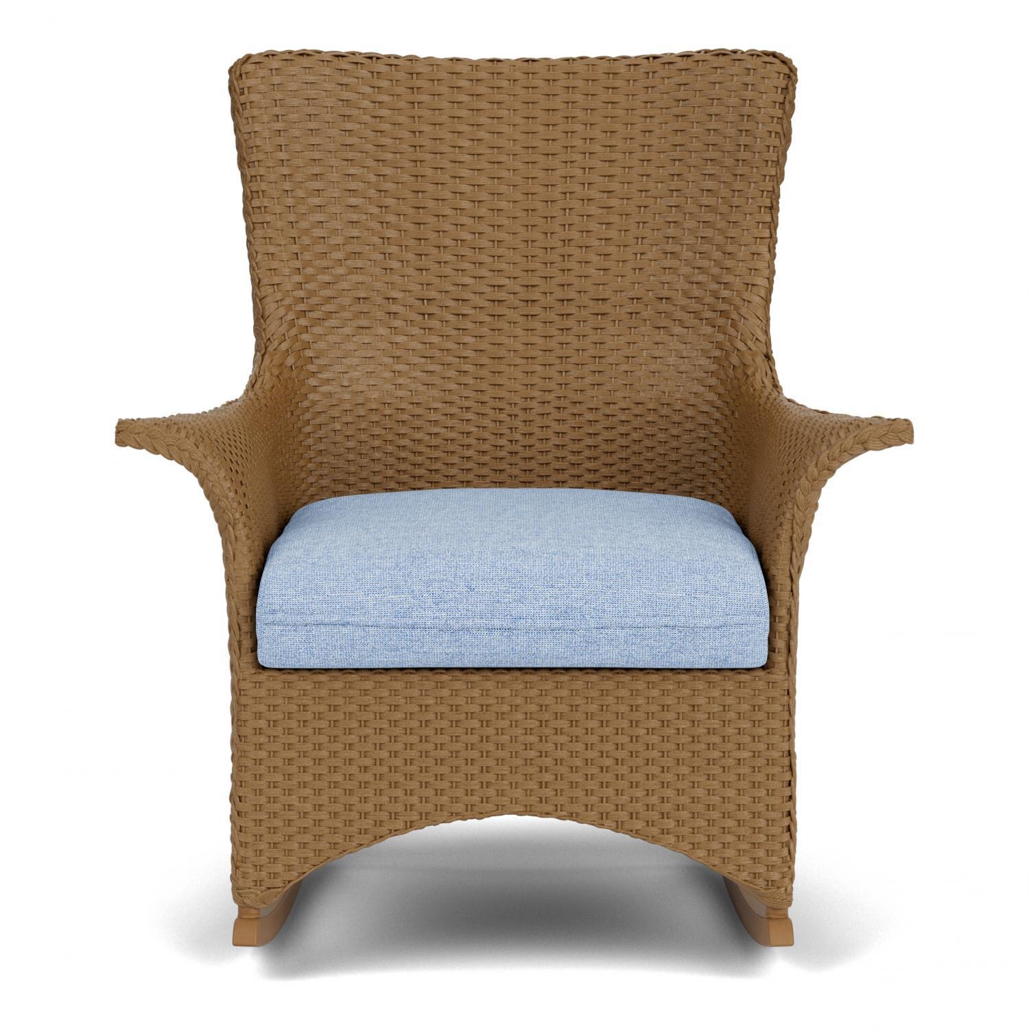 Lloyd Flanders Mandalay Porch Rocker in Hickory Finish with Demo Skyway fabric thumbnail