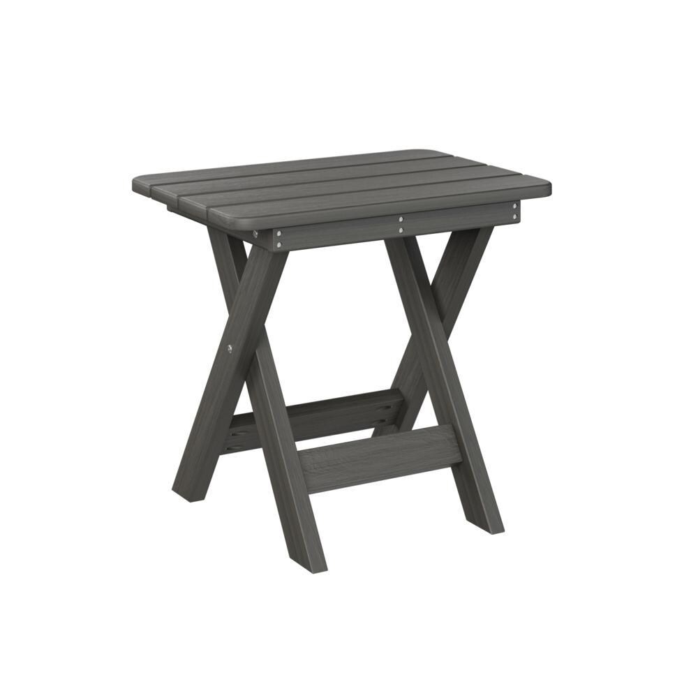 Recycled Plastic Folding End Table in Coastal Gray by Berlin Gardens