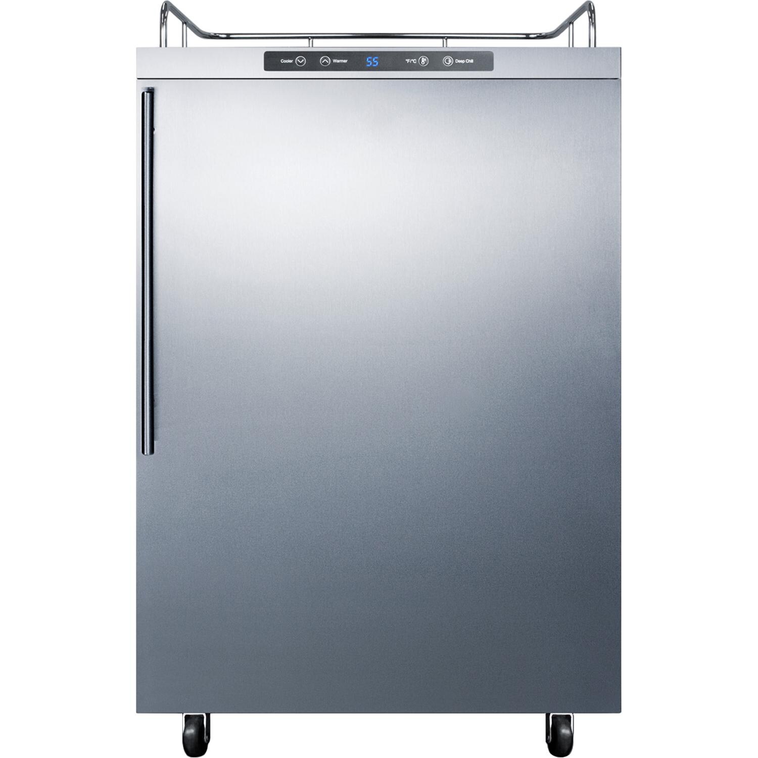 Summit Commercial SBC635MOS7NKHV 24-Inch 5.6 Cu. Ft. Outdoor Rated DIY Tap Beer Dispenser / Kegerator - Professional Handle - Front thumbnail