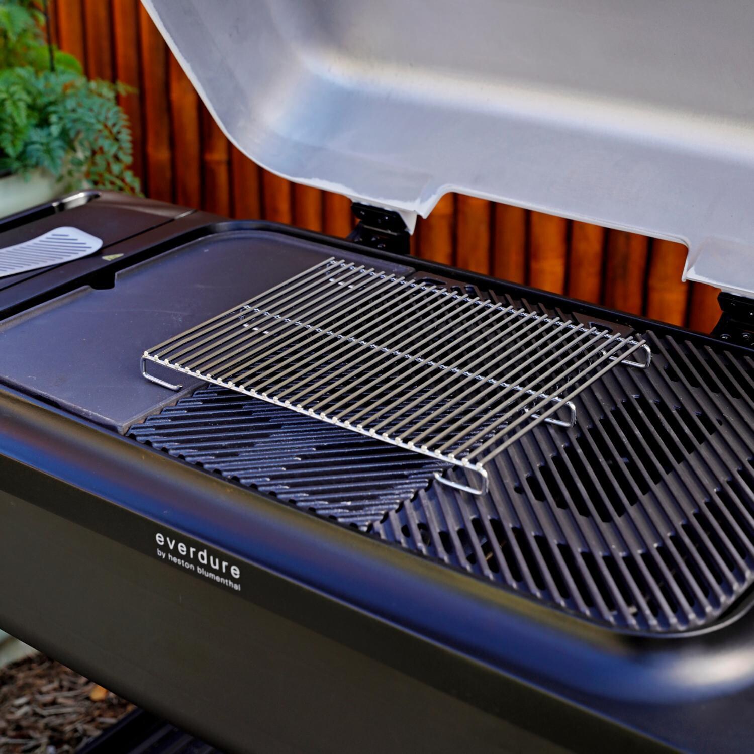 Everdure HBROASTR Roasting Rack For FORCE 48-Inch Or FURNACE 52-Inch Propane Grills - Top View thumbnail