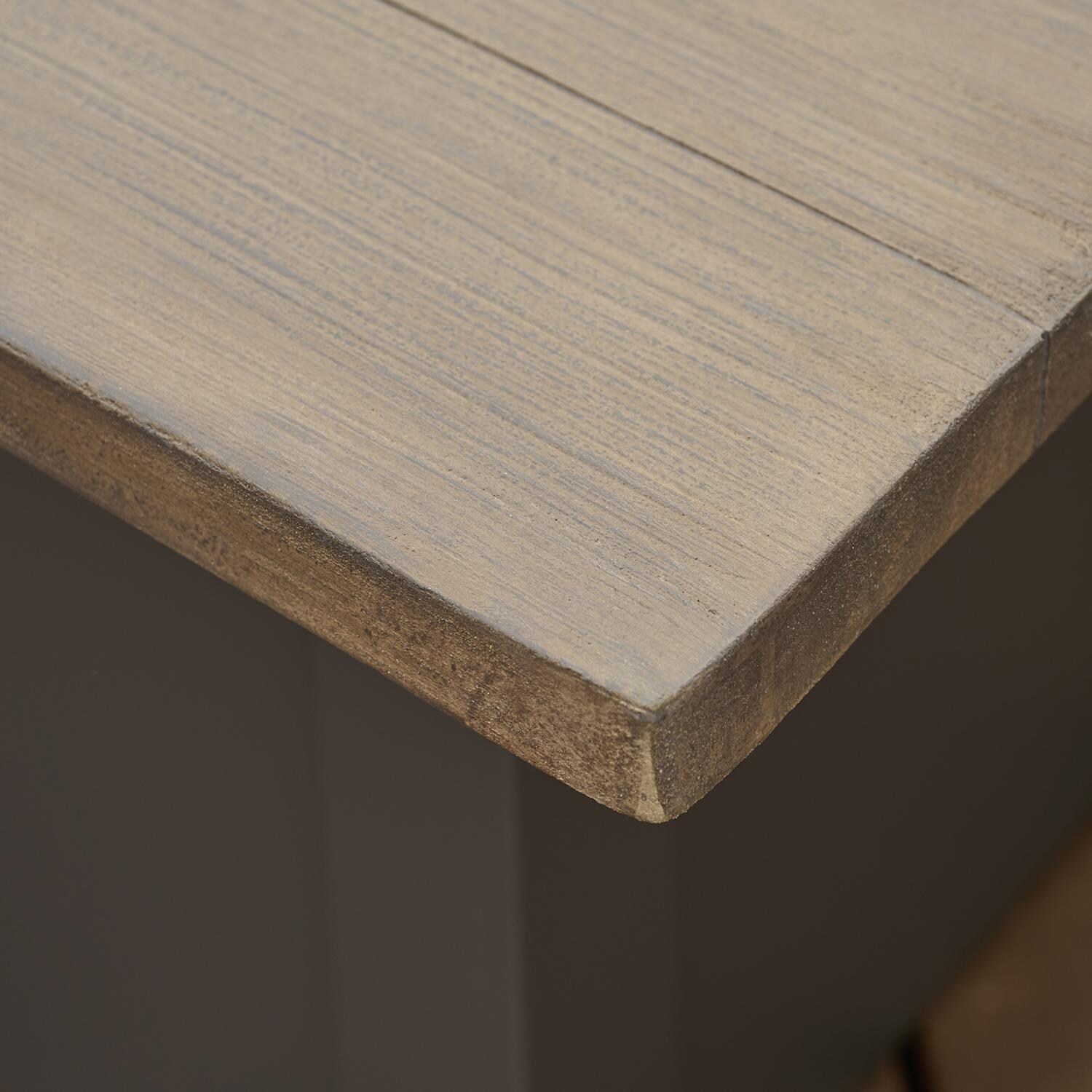 Havenwood 44 Inch Fire Pit Table W/ Driftwood Top & Grey Base - Corner - Detail thumbnail