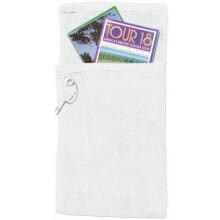 Toppers Bi-Fold Golf Towel With Pocket - White image