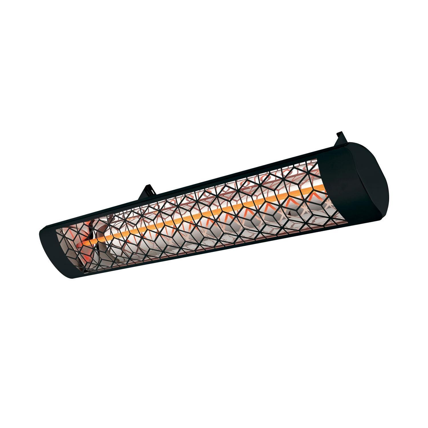 Eurofase EF30480B6 Stella Series 61-in 3000 Watt Single Element Marine Grade 480V Electric Patio Heater in Black - On - Side View - White Background thumbnail