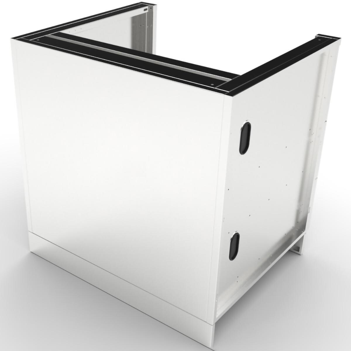 Sunstone SAC34CGDC 34-in Outdoor Kitchen Charcoal Grill Cabinet - Rear View - White Background thumbnail