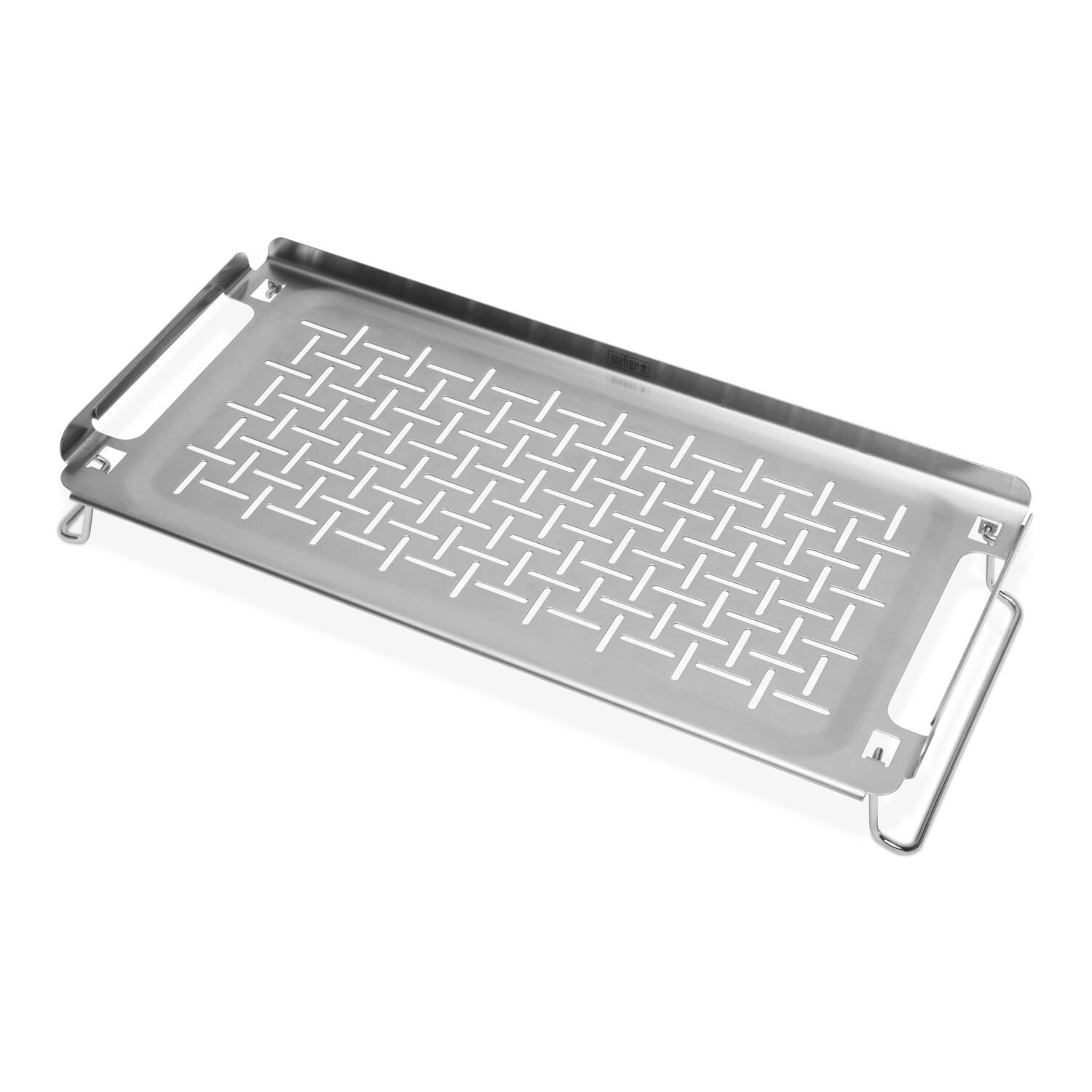 Weber 6784 Stainless Steel Griddle Keep Warm Rack - Angled thumbnail