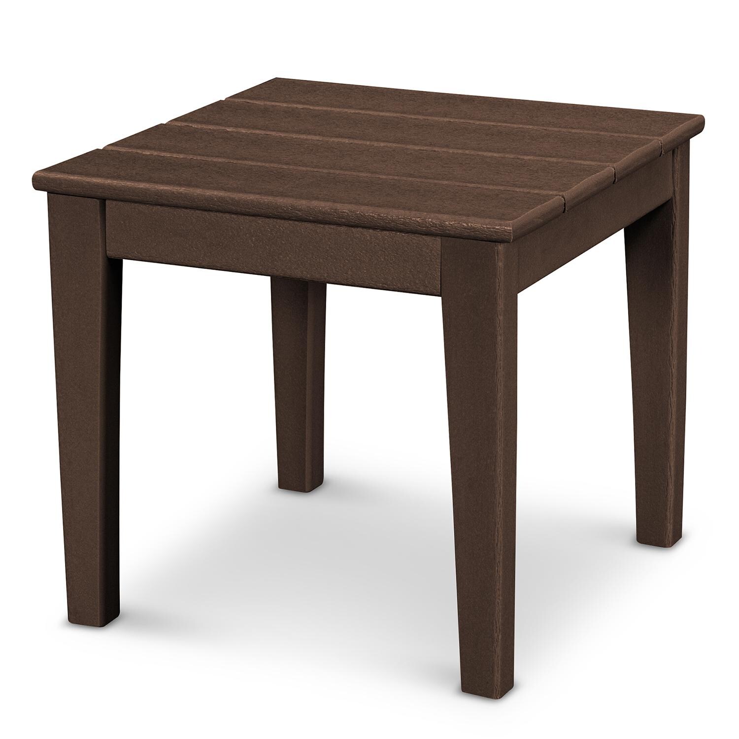 Newport 18 Inch Square Recycled Plastic End Table in Mahogany by POLYWOOD