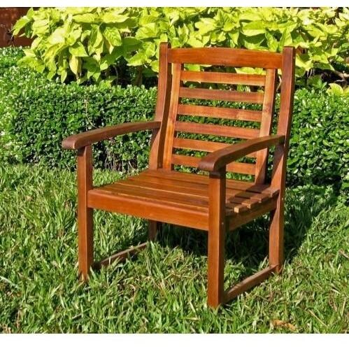 International Caravan Trinidad Wood Patio Dining Chair Set Of 2 BBQGuys