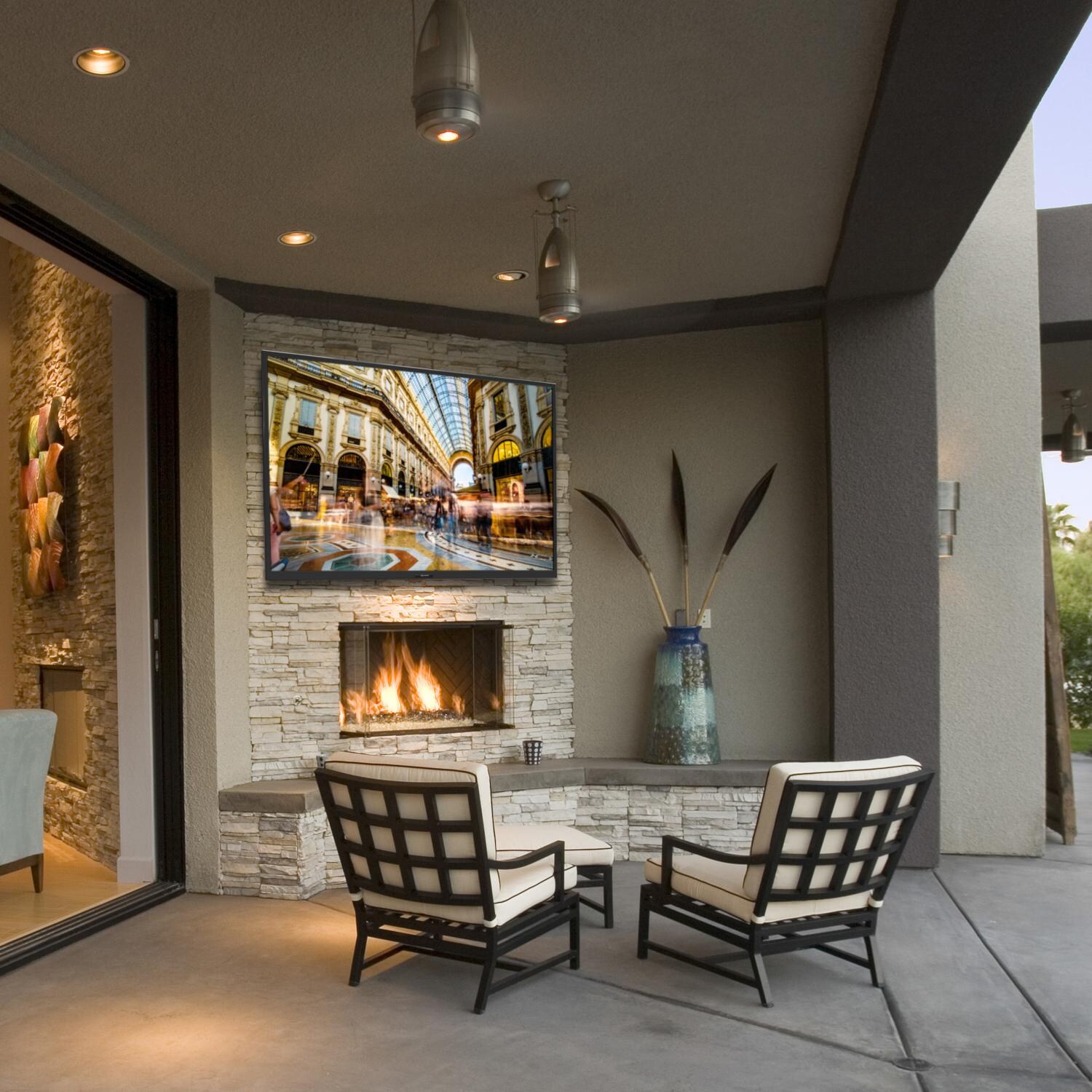 SunBriteTV SB-V3-65-4KHDR-BL Veranda 3 Series 65-Inch 4K UHD HDR Outdoor Full Shade Smart TV - Lifestyle thumbnail