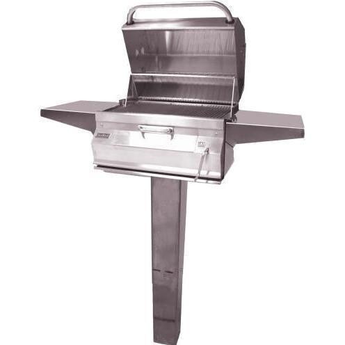 Fire Magic 24 Inch Legacy Smoker Charcoal Grill On In-Ground Post 22-SC01C-G6 thumbnail