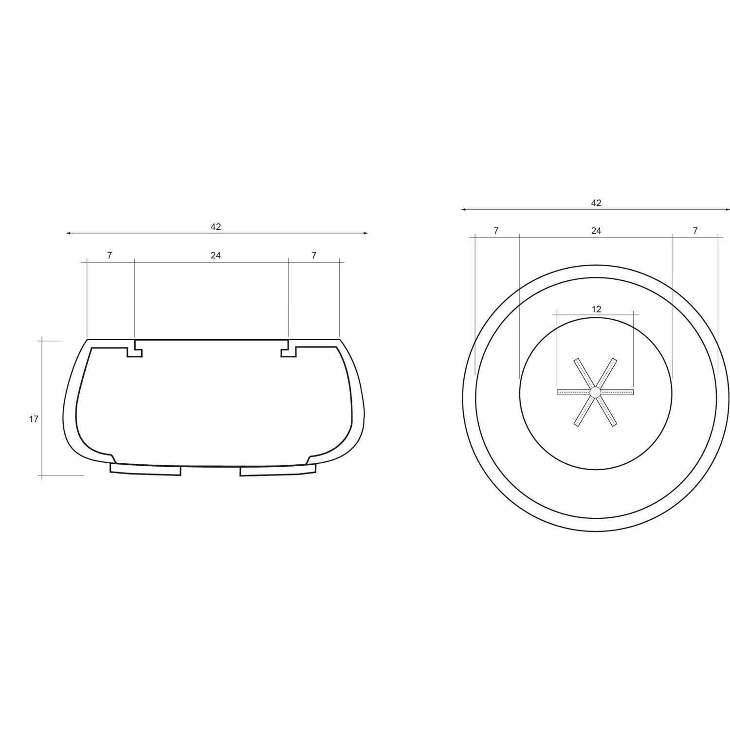 Prism SCPH-721-4LP Dune 42 Inch Propane Round Fire Pit Table - Pewter - Dimensional thumbnail