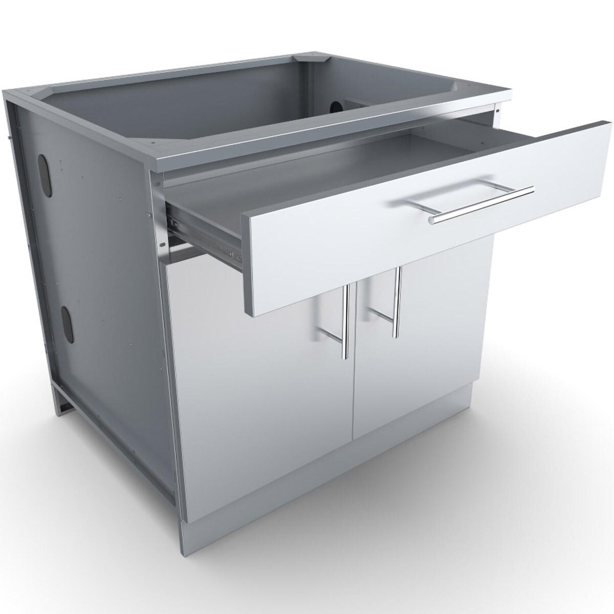 Sunstone 36Inch Outdoor Kitchen Double Door and Drawer Island