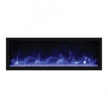 Remii by Amantii Panorama Tall 65-Inch Built-In Electric Fireplace with Black Steel Surround - Indoor/Outdoor - 102765-XT image