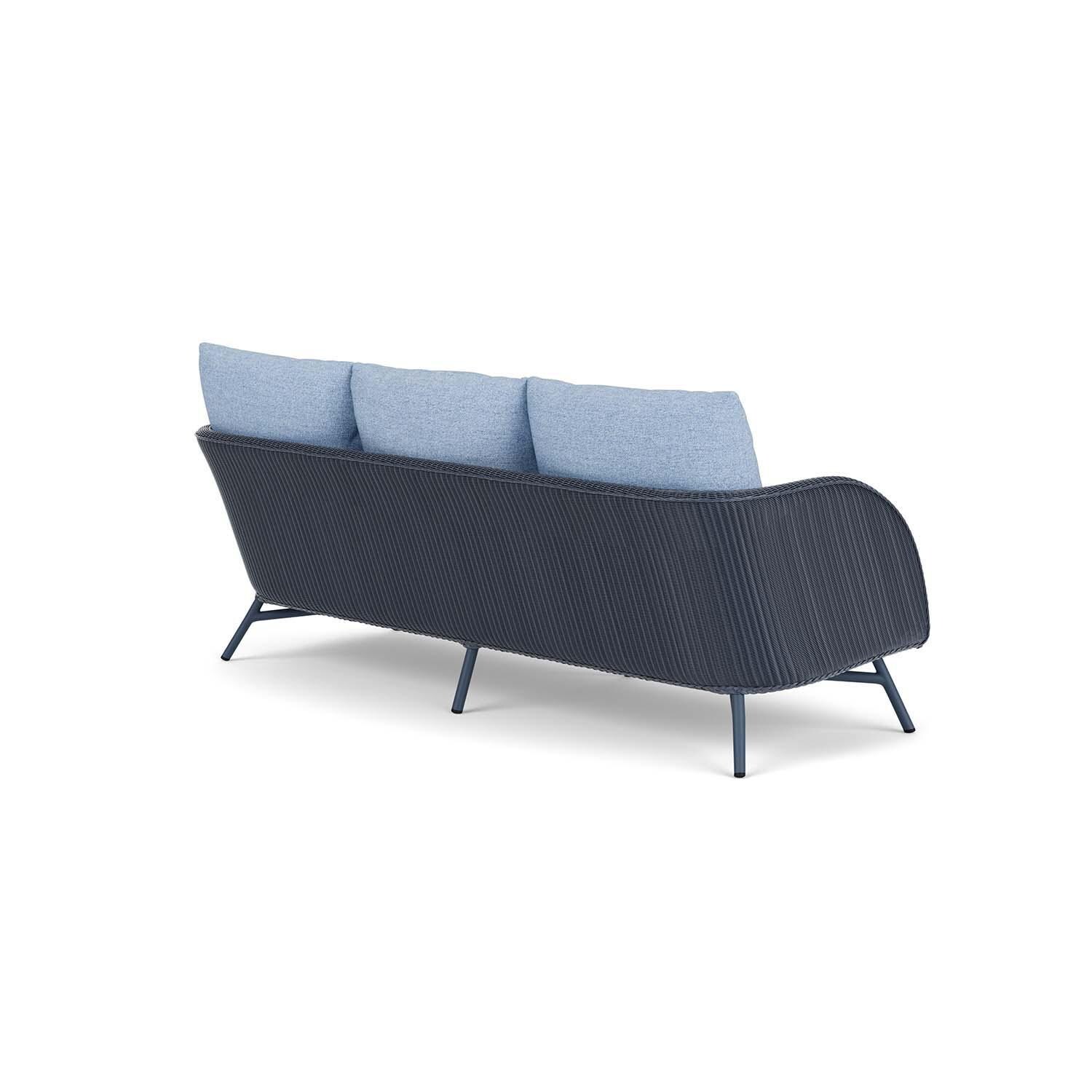 Lloyd Flanders Essence Sofa W/Demo Skyway Fabric - Denim Blue Finish - Back Right thumbnail