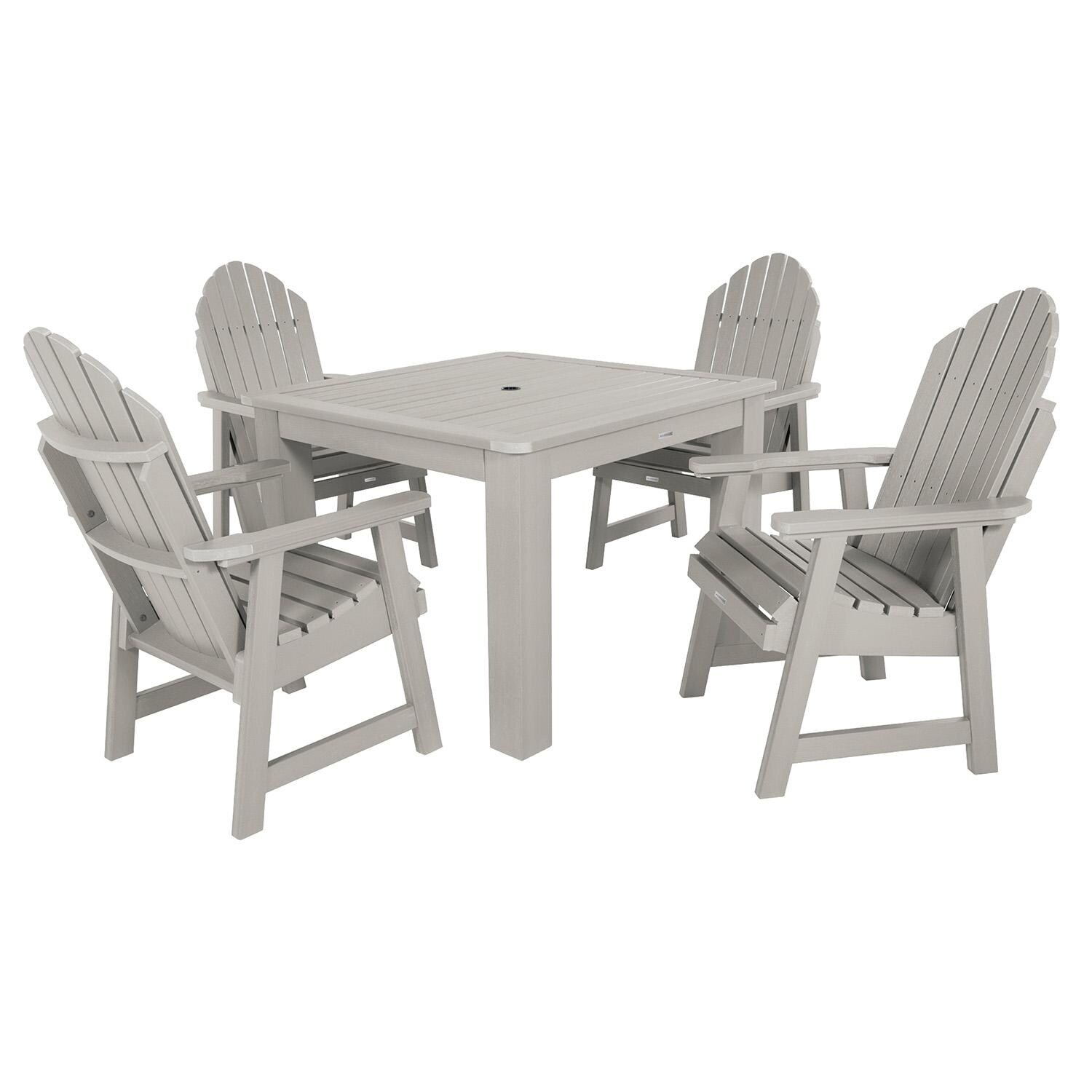 Dream Bay 5 Pc Square Dining Set in Harbor Grey By Lakeview Outdoor Designs - White Background thumbnail