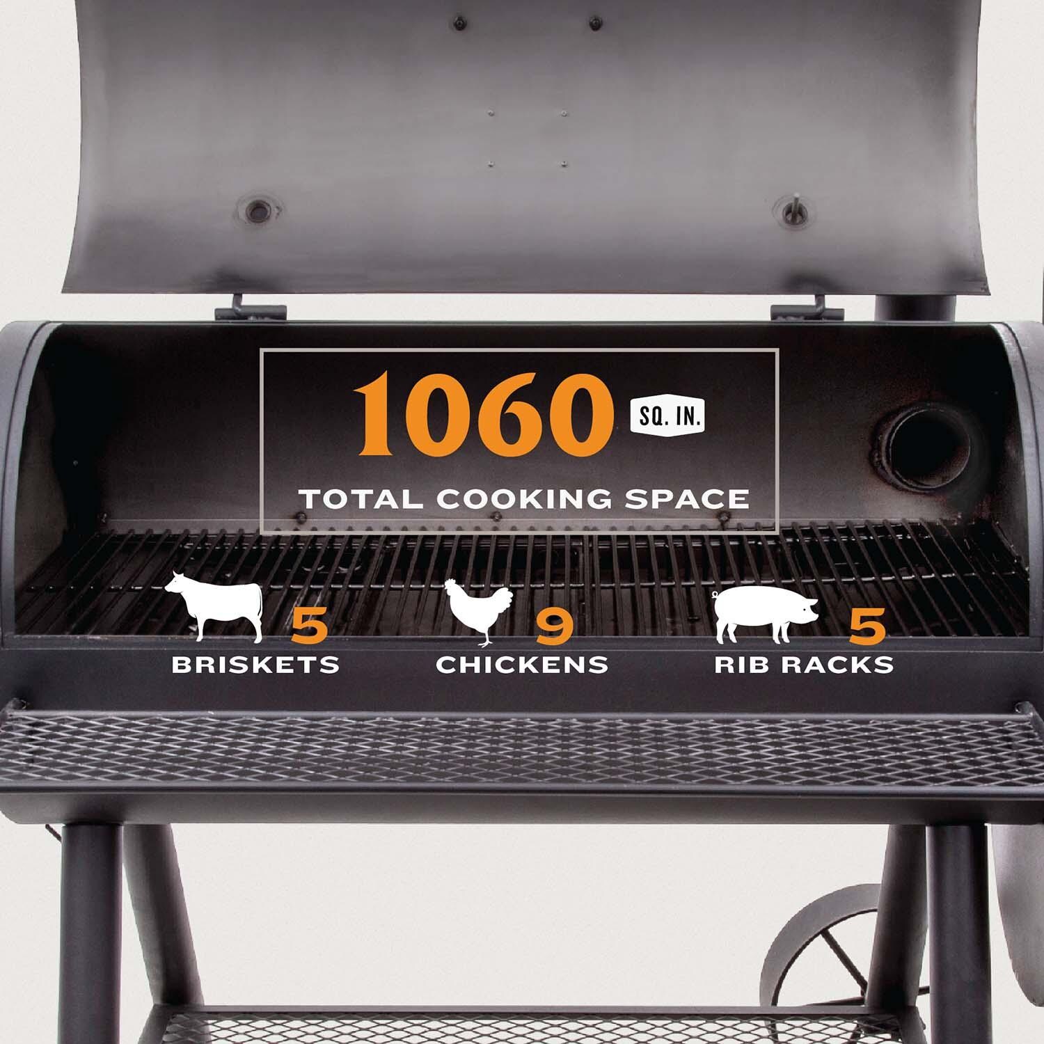 Oklahoma Joe's 17202053 Longhorn Reverse Flow Smoker - Capacity - Detail thumbnail