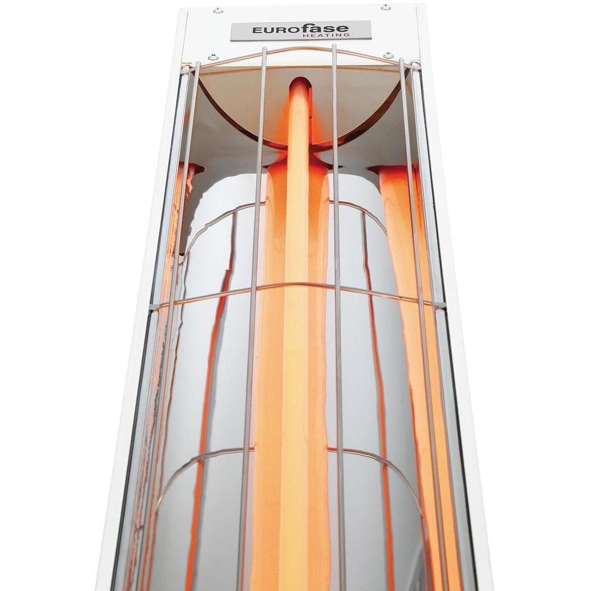 Eurofase EF30480W 61 Inch 3000 Watt Single Element Marine Grade 480V Electric Patio Heater in White - Close Up - On - White Background thumbnail