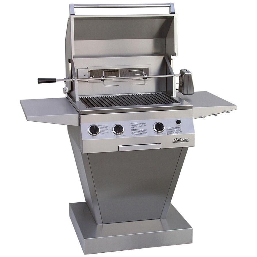 Solaire 27 Inch Deluxe All Infrared Propane Gas Grill With Rotisserie