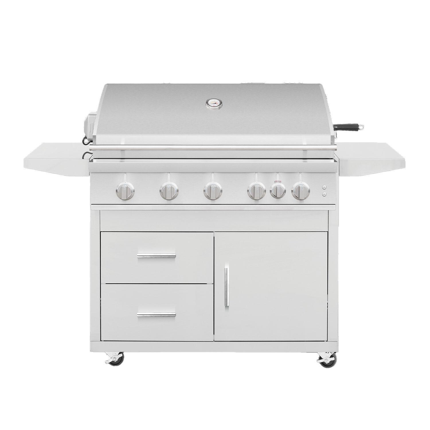 Summerset Sizzler Pro 40-in 5 Burner Freestanding Propane Grill w/ Rear Infrared Burner - Display - White Background thumbnail