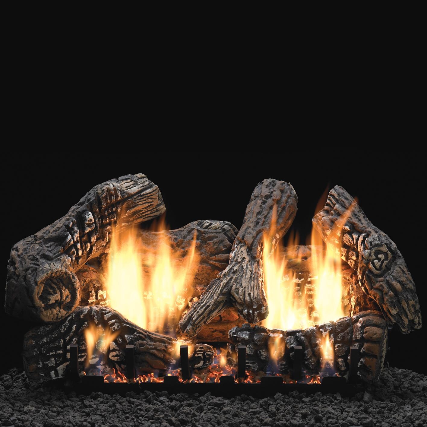 White Mountain Hearth By Empire Super Charred Oak Gas Log Set With Vent-Free Slope Glaze Burner thumbnail