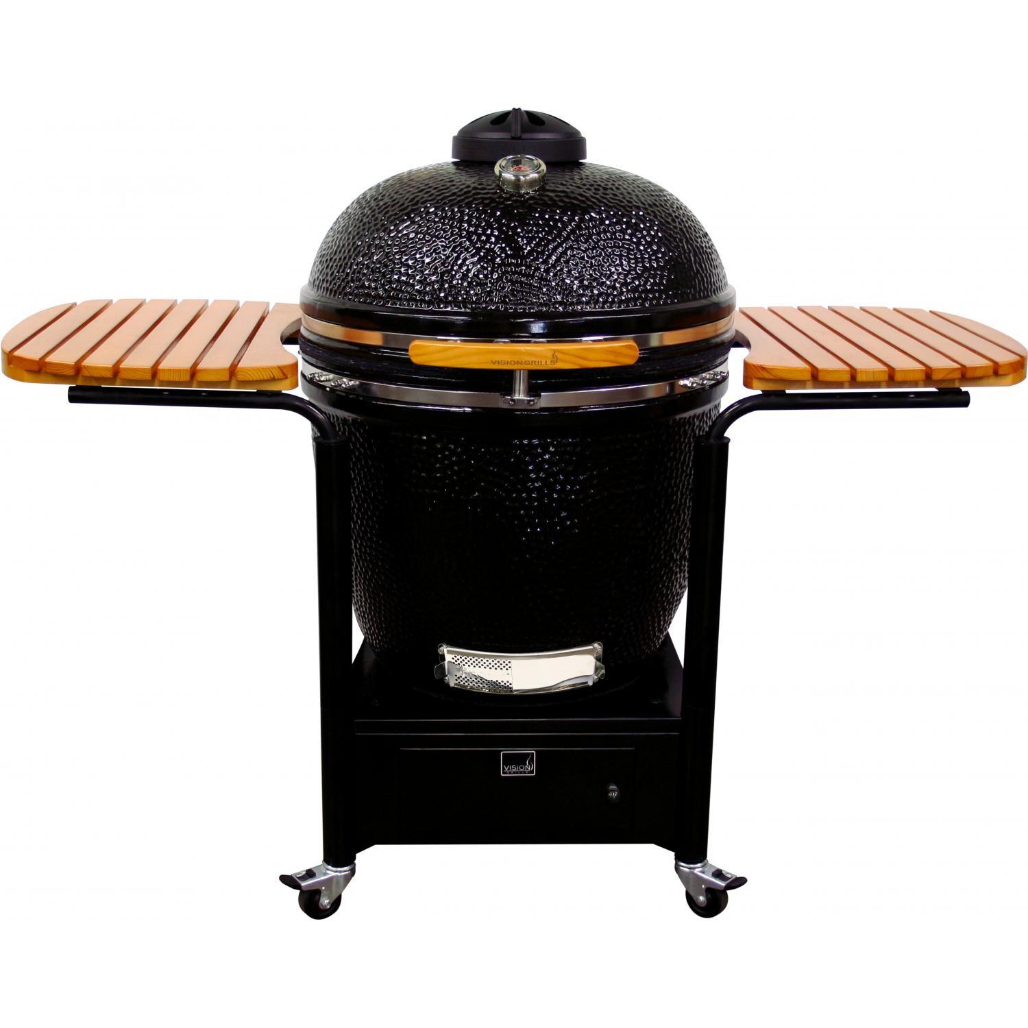 Vision Grills XL Series Ceramic Kamado Charcoal Grill On Cart BBQGuys