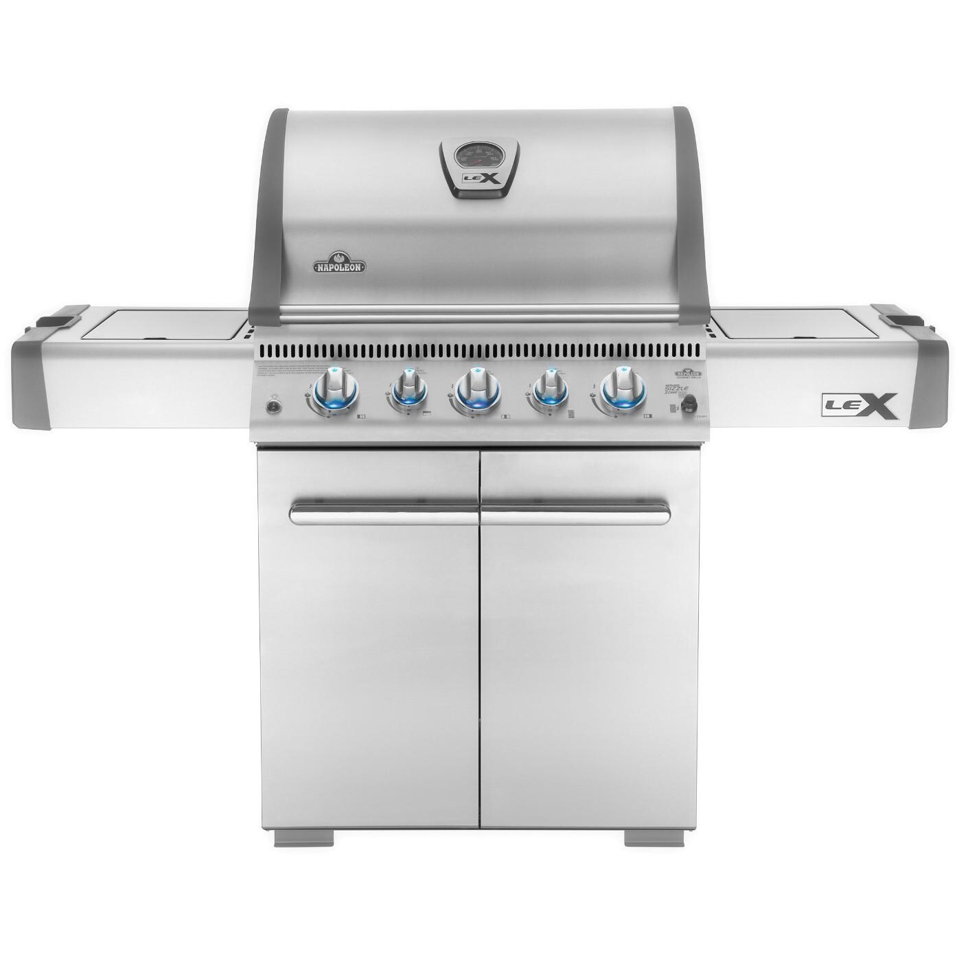 Napoleon LEX 485 Freestanding Natural Gas Grill With Infrared Rear Burner and Infrared Side Burner - LEX485RSIBNSS-A