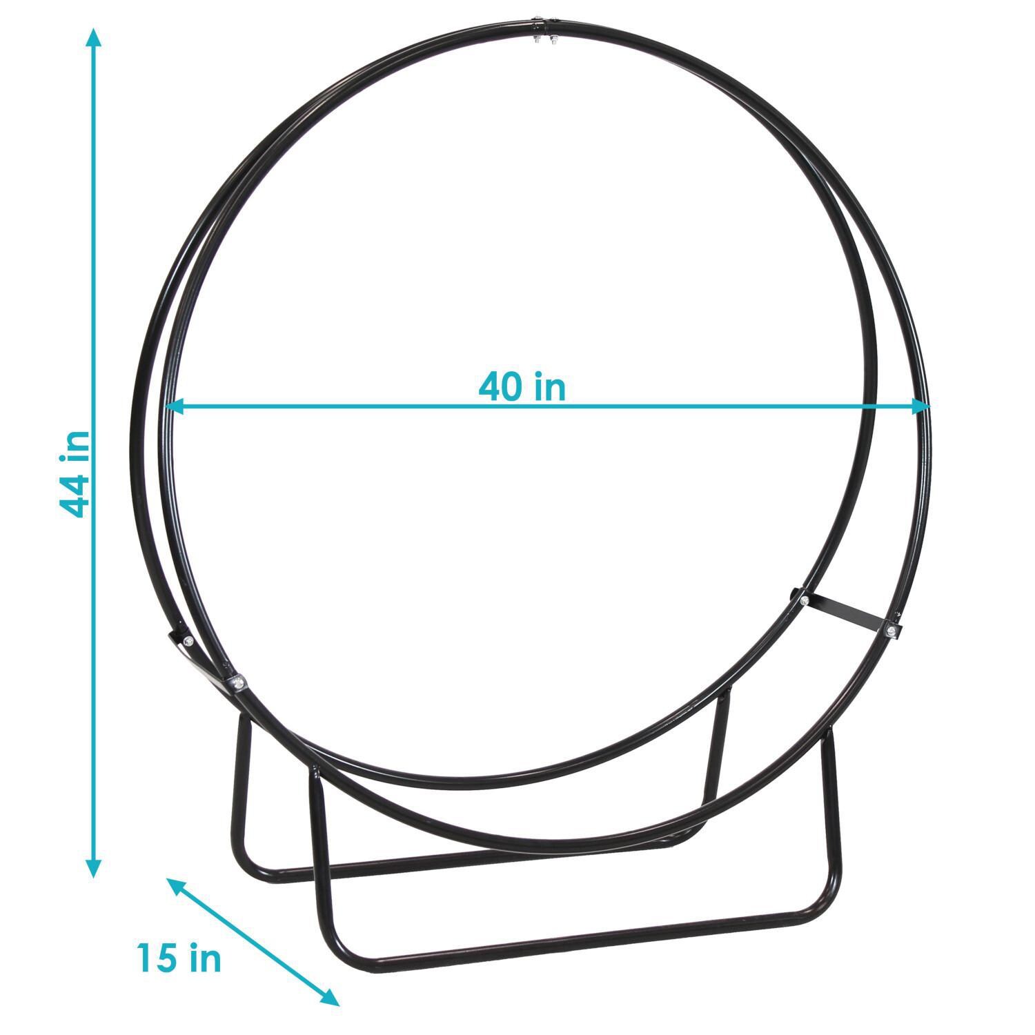 Ultimate Patio SC-QX-40LH Steel Firewood Log Hoop - 40-Inch - Dimensions thumbnail