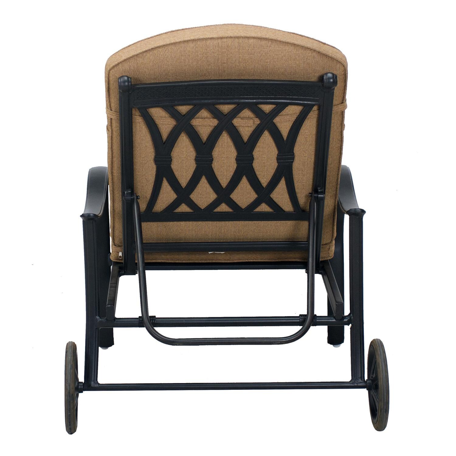 Darlee 201660-3PC-3388A Capri Cast Aluminum Chaise - Back View thumbnail