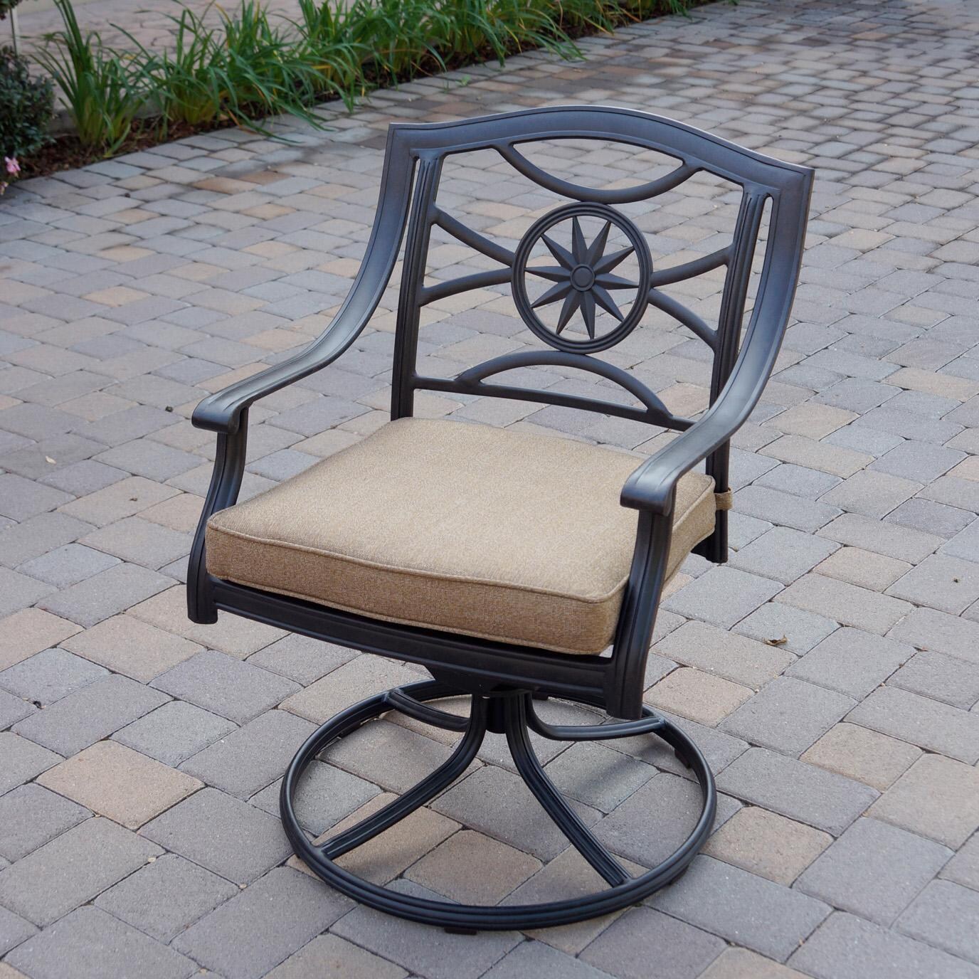 Darlee Ten Star 3-Piece Patio Conversation Set with 21 Inch Square Ice Bucket End Table - Chair W/ Cushion - Lifestyle thumbnail