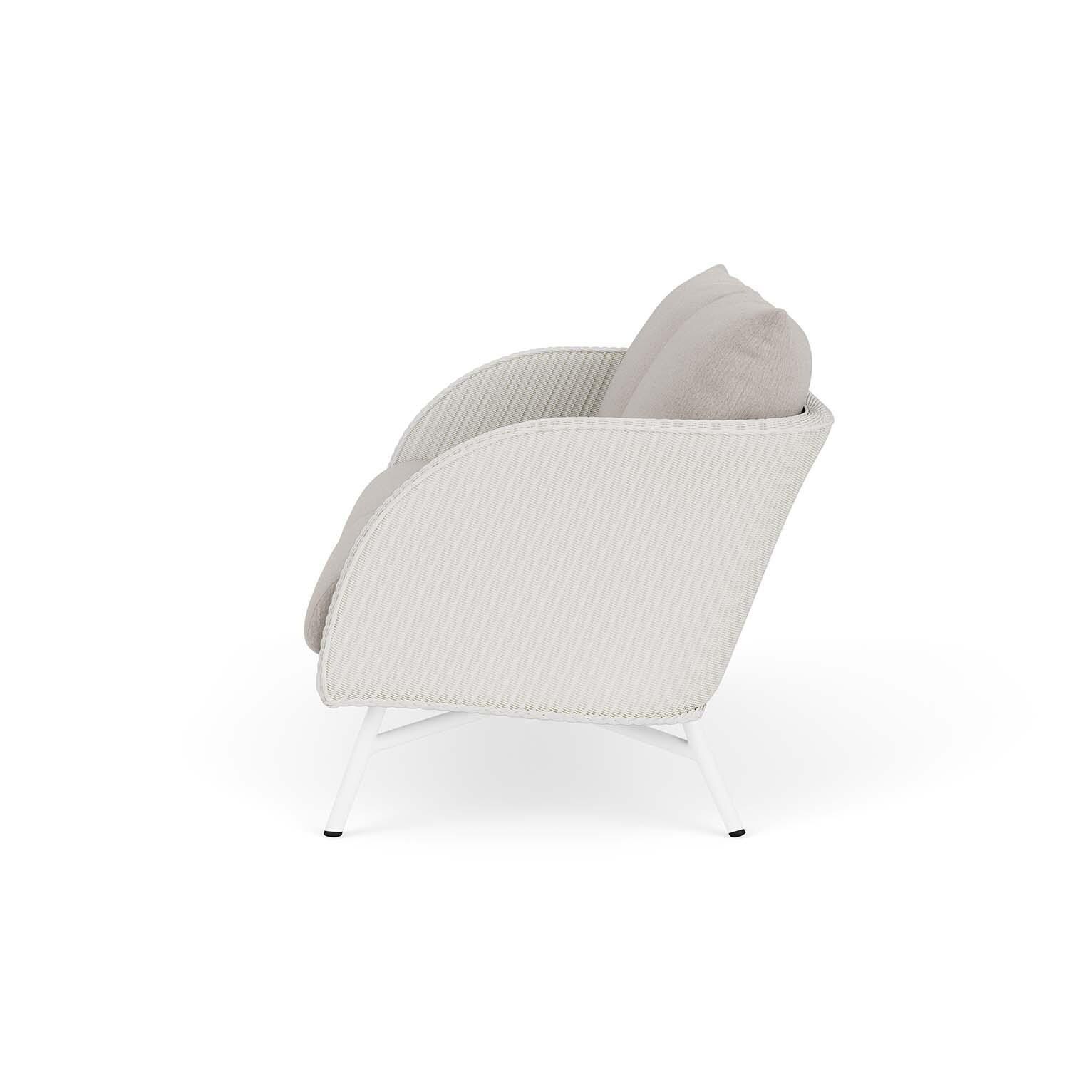 Lloyd Flanders Essence Loveseat W/Remy Cloud Fabric - Matte White Finish - Side thumbnail