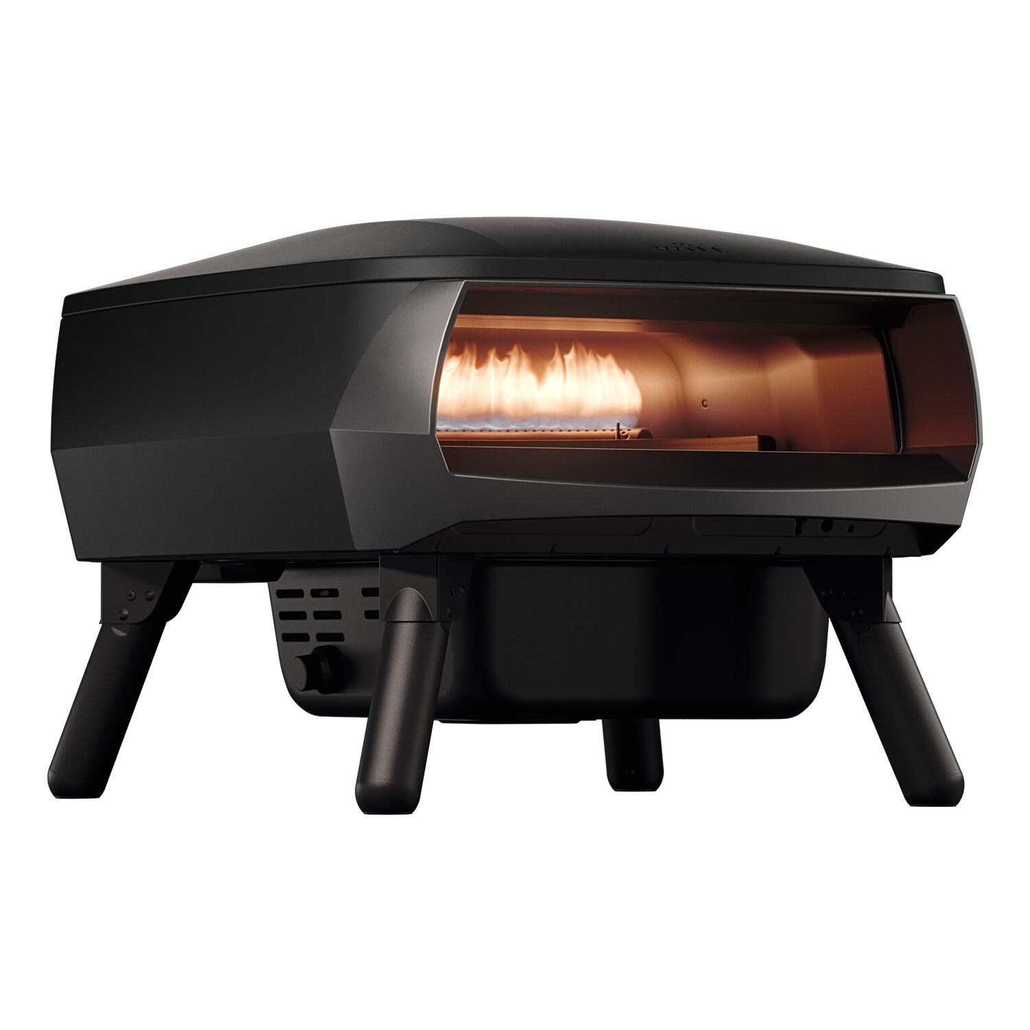 Witt 80650188 Piccolo Rotante Propane Pizza Oven - Matte Black - Front Left - White Background thumbnail