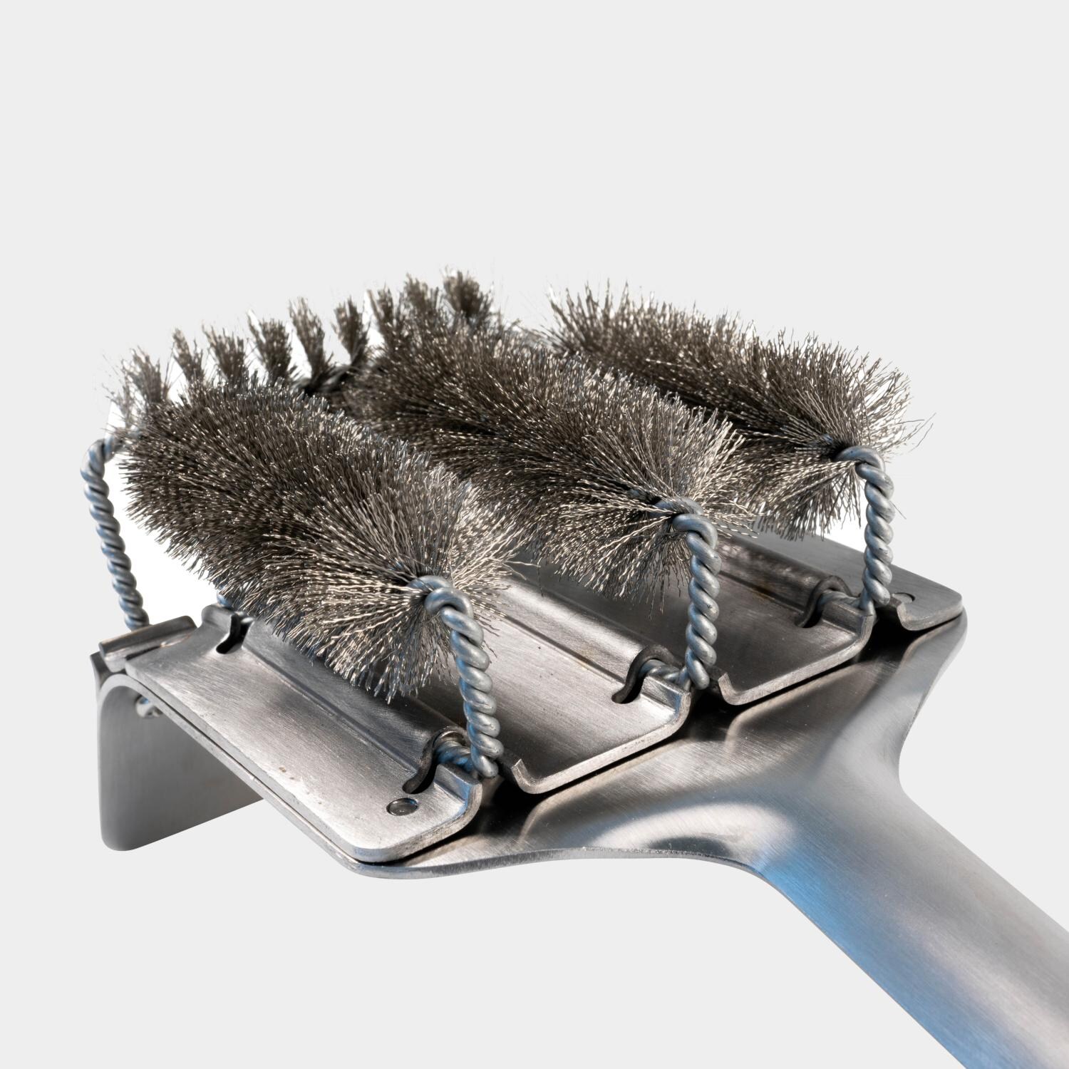 BBQ Dragon BBQD170 Brush 'n Rake Grill Brush and Coal Rake - Brush Detail thumbnail