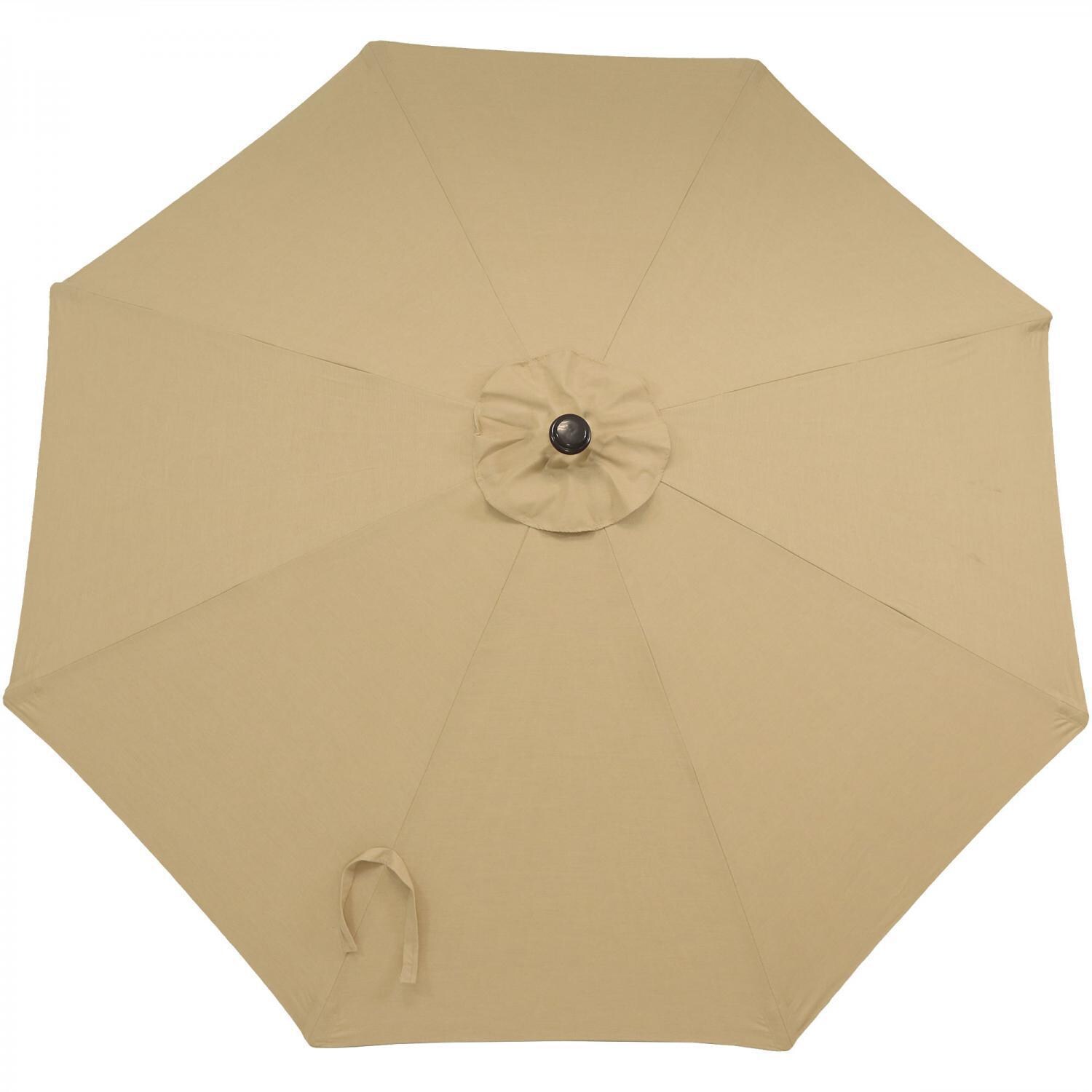 Ultimate Patio 9 Ft. Octagonal Patio Umbrella W/ Crank & Tilt - Beige Sunbrella Canopy thumbnail