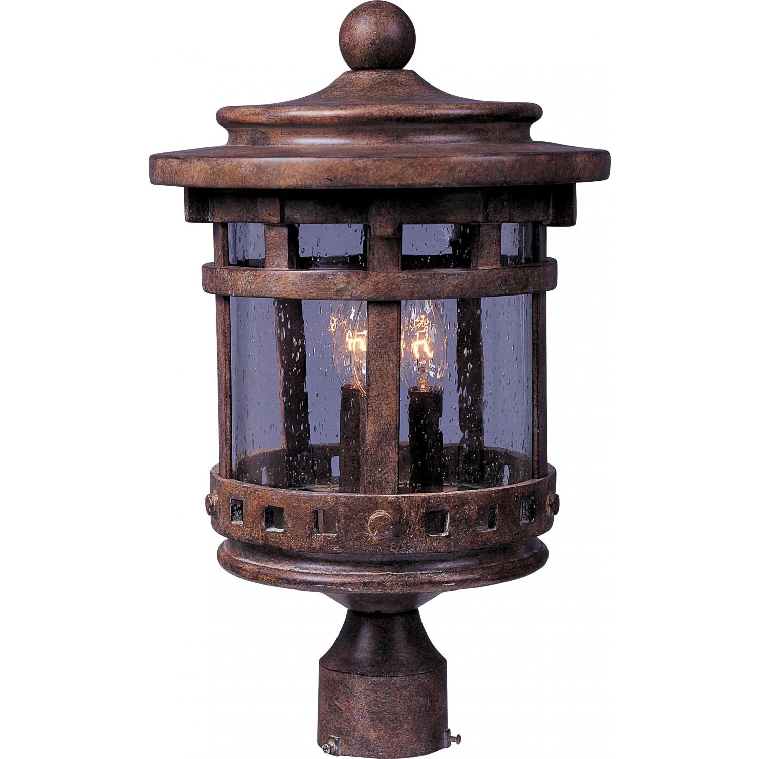 Maxim Santa Barbara VX 40036CDSE 60W 16-Inch Three Light Outdoor Post Light - Sienna thumbnail