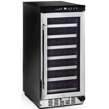 Whynter 33 Bottle Built-In Wine Refrigerator - Glass Door / Stainless Steel Trim - BWR-33SD image