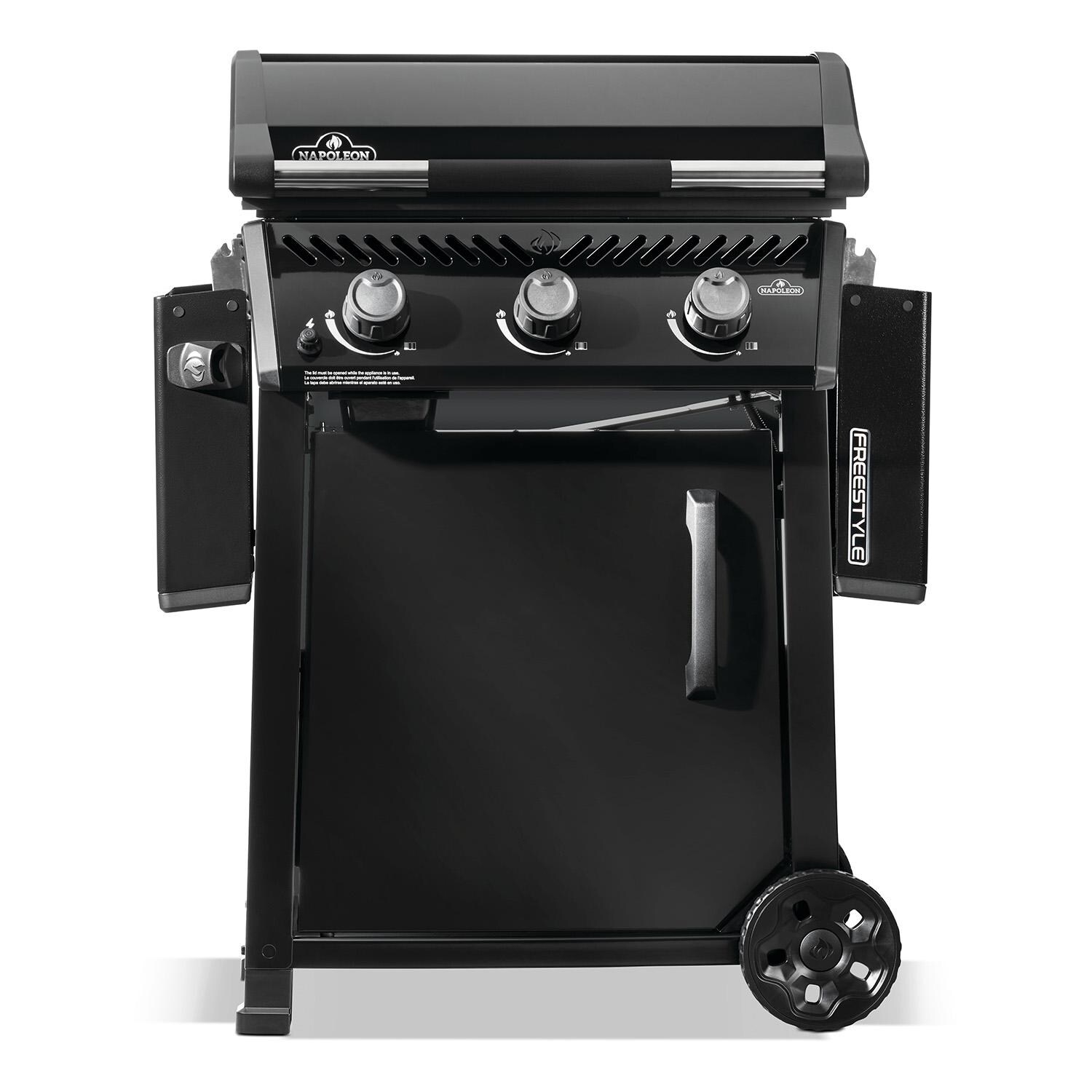 Napoleon F24DFTNK 24-in Natural Gas Griddle - Shelves Folded Down - White Background thumbnail