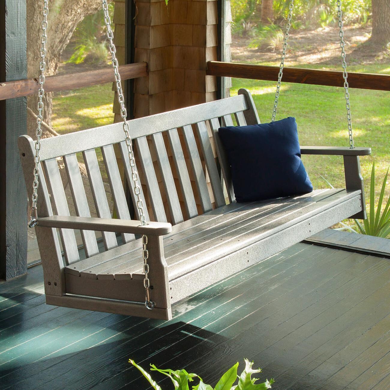 POLYWOOD Vineyard 60-Inch Porch Swing - Sand thumbnail