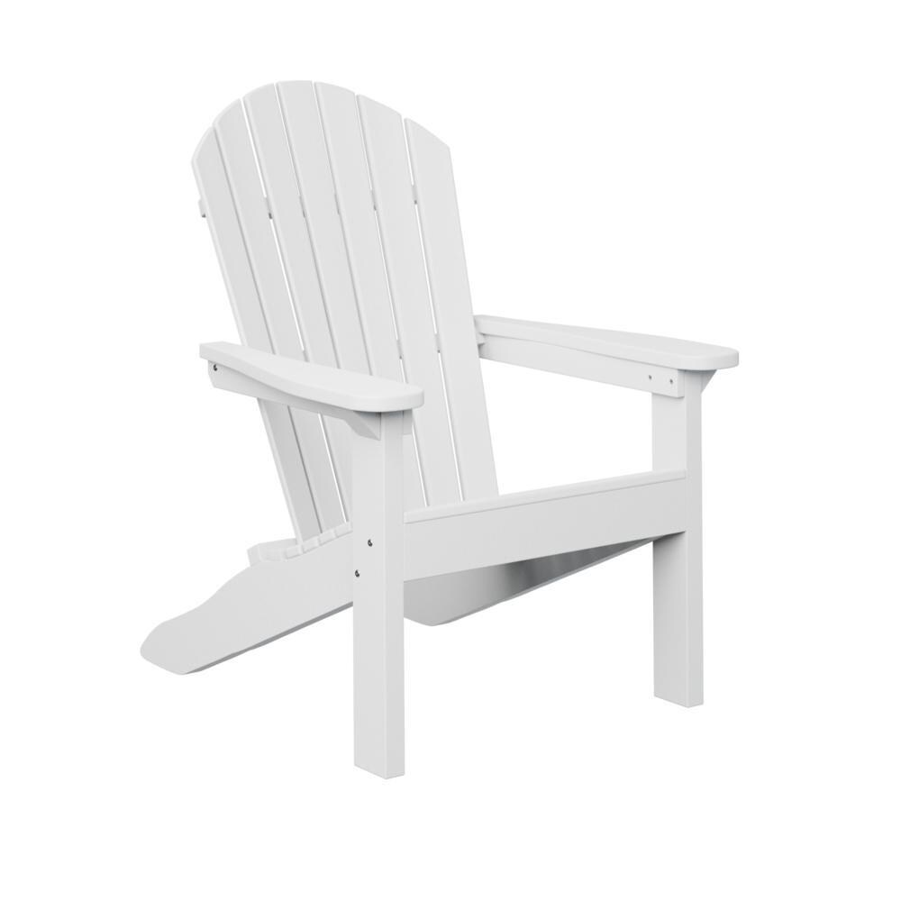 Comfo Back Recycled Plastic Adirondack in White by Berlin Gardens