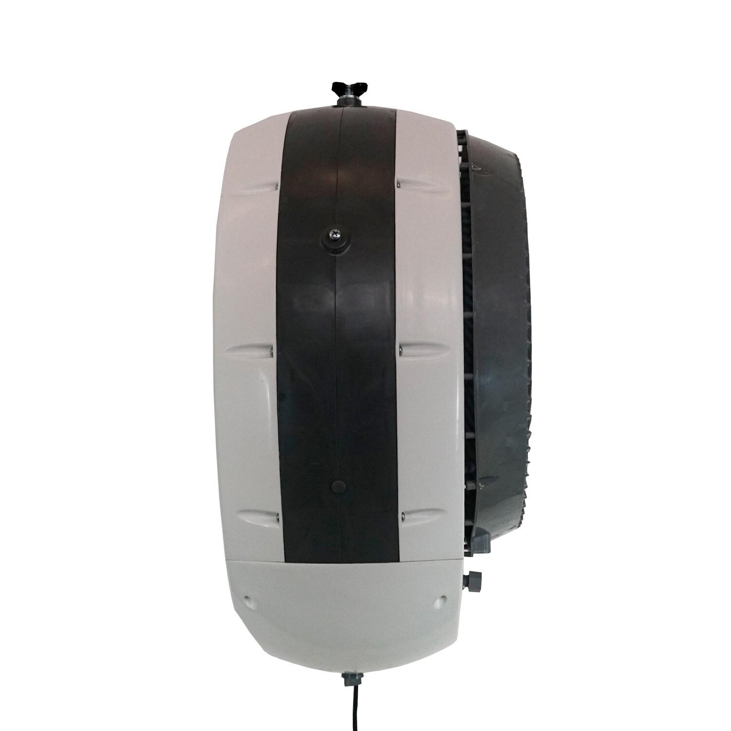 Ecojet by Joape LVP-040102 Hurricane Wall Mount Outdoor Misting Fan - White - Right Side View thumbnail