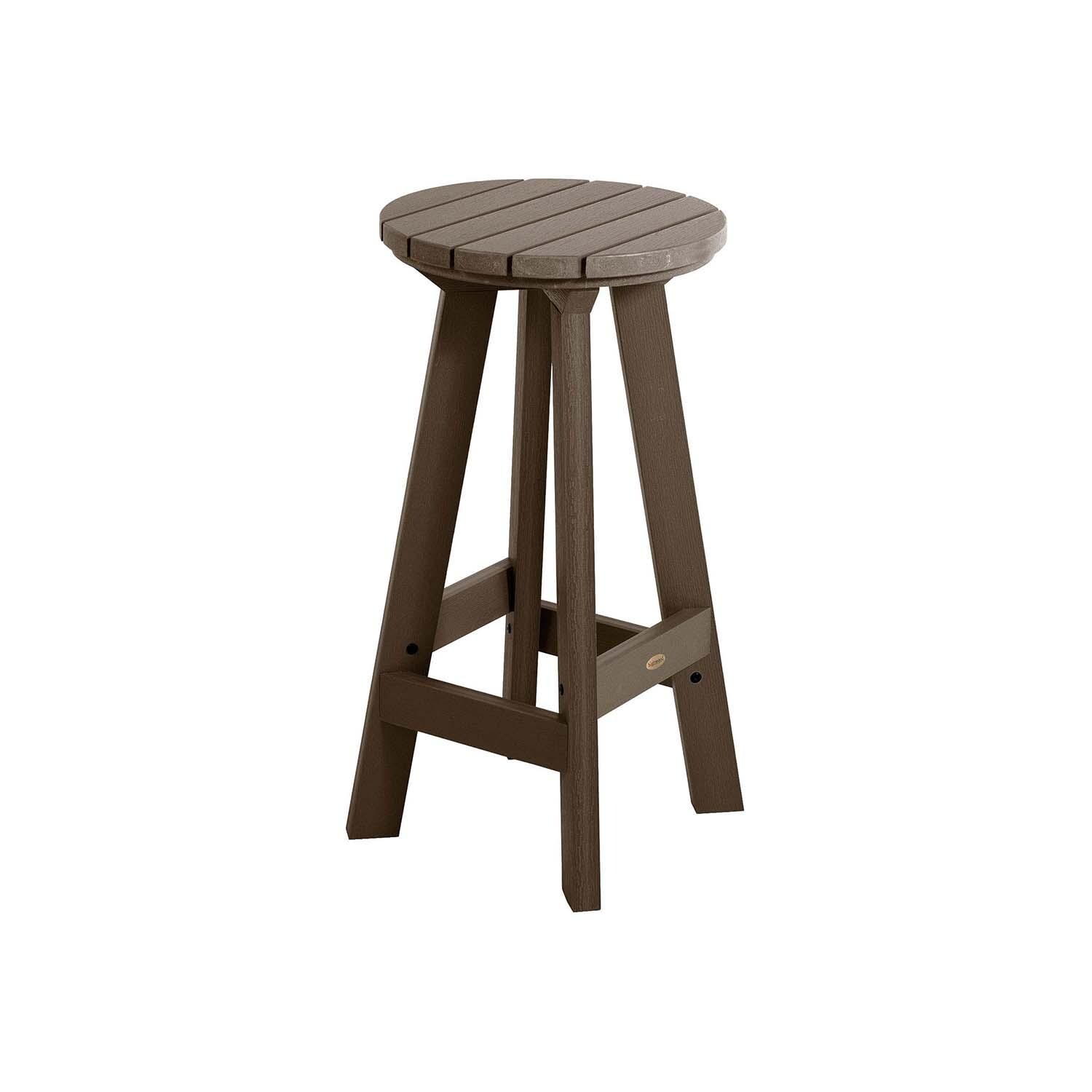 Tracewood Polyresin Bar Stool in Weathered Acorn By Lakeview Outdoor Designs - White Background thumbnail