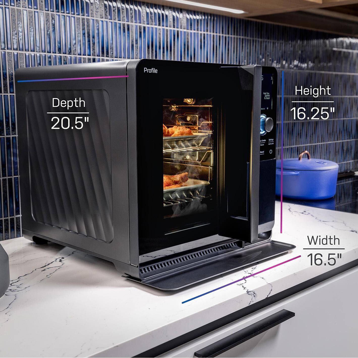 GE Profile P9SBAAS6VBB Smart Indoor Smoker - Dimensions - Dimensional thumbnail