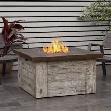 Real Flame Forest Ridge 42-Inch Square Propane Fire Pit Table - Weathered Gray - C1600LP-WGR