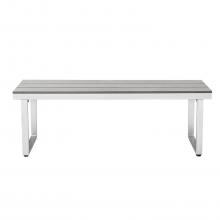 Boardwalk 50 Inch Aluminum Backless Patio Bench By Walker Edison