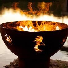 Fire Pit Art Kokopelli 36-Inch Wood Burning Fire Pit image