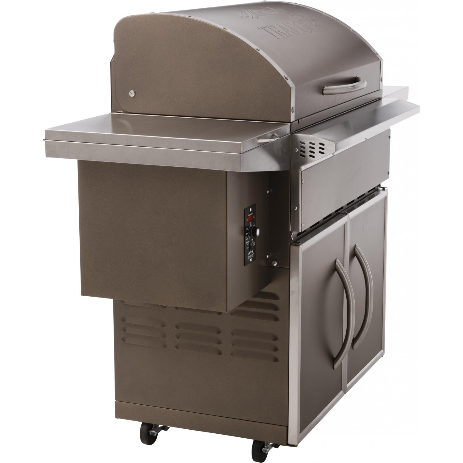 Traeger Select Elite Pellet Grill On Cart - Hopper Side View thumbnail