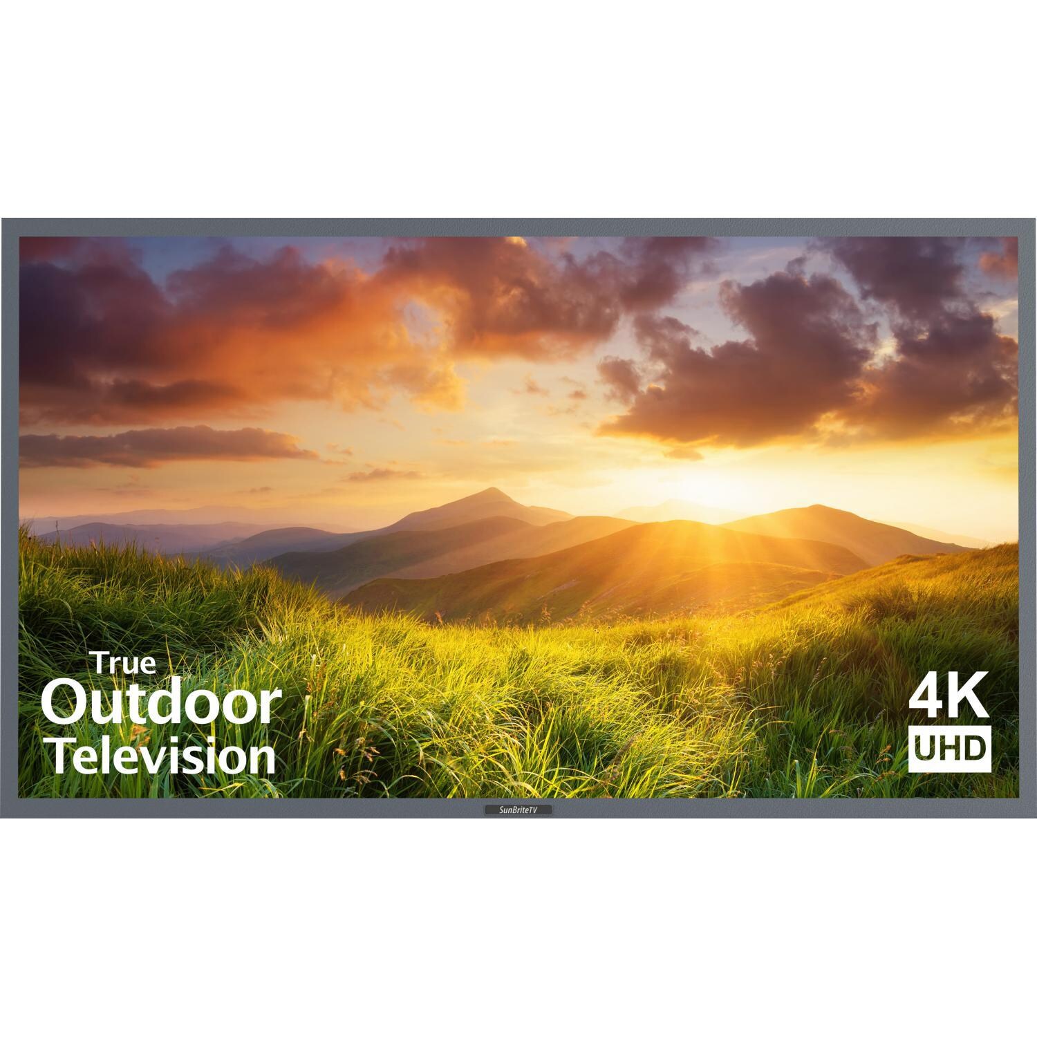 SunBriteTV Signature Series 65 Inch 4K LED Outdoor UHDTV - Silver - SB-S-65-4K-SL W/ Soundbar