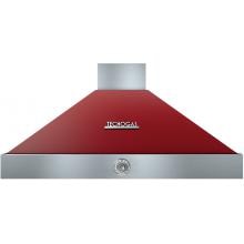 Tecnogas Superiore 48-Inch DECO Red / Chrome Wall Mount Vent Hood - 600 CFM - HD481AC-RC image