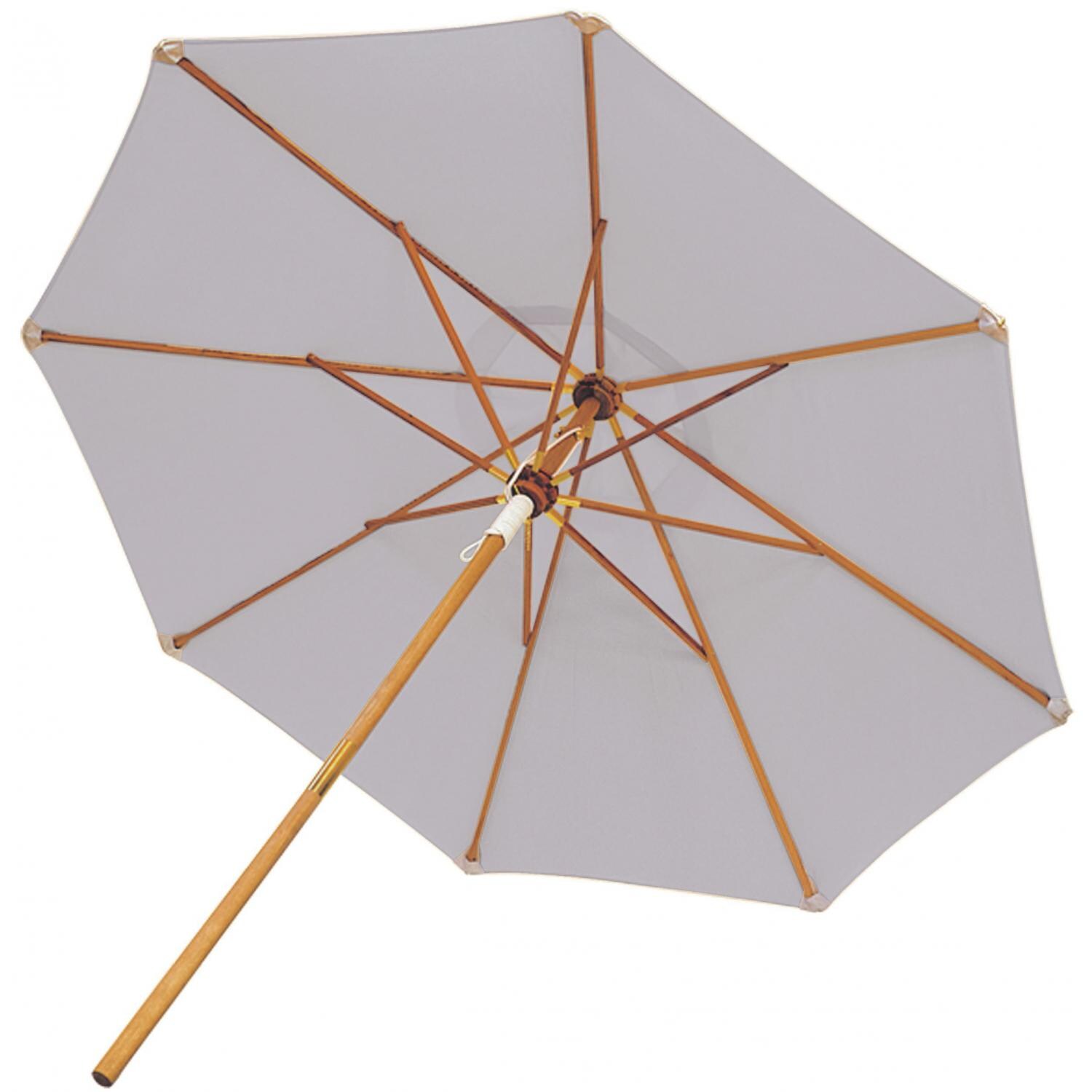 10 Ft. Octagonal Teak Patio Umbrella W/ Push Lift By Royal Teak Collection - Granite Canopy