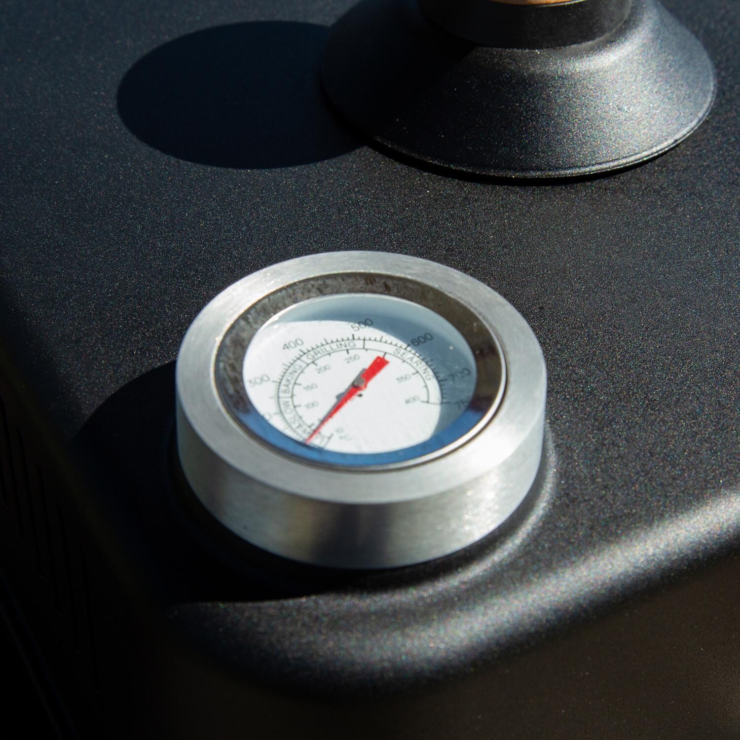 Everdure ECUBEG3B CUBE Proflame 360 Portable Propane Grill - Easy-To-Read Temperature Gauge - Detail thumbnail