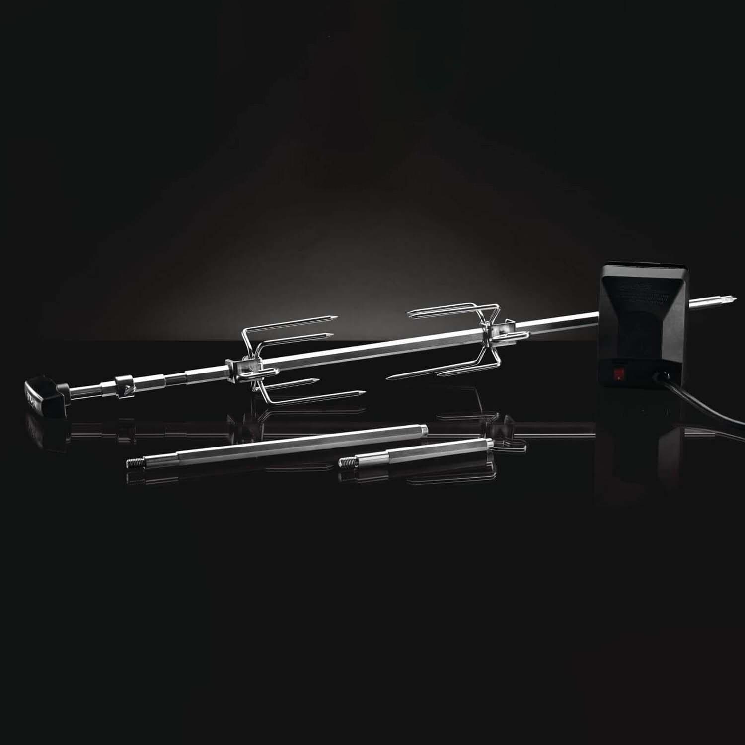 Napoleon 69241 Heavy Duty Rotisserie Kit for PRO Charcoal Kettle 22 and 18-inch Grills - Angled - White Background thumbnail